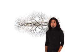 47"x27" Metall-Wandskulptur aus Messing, Edelstahl und Bronze #680