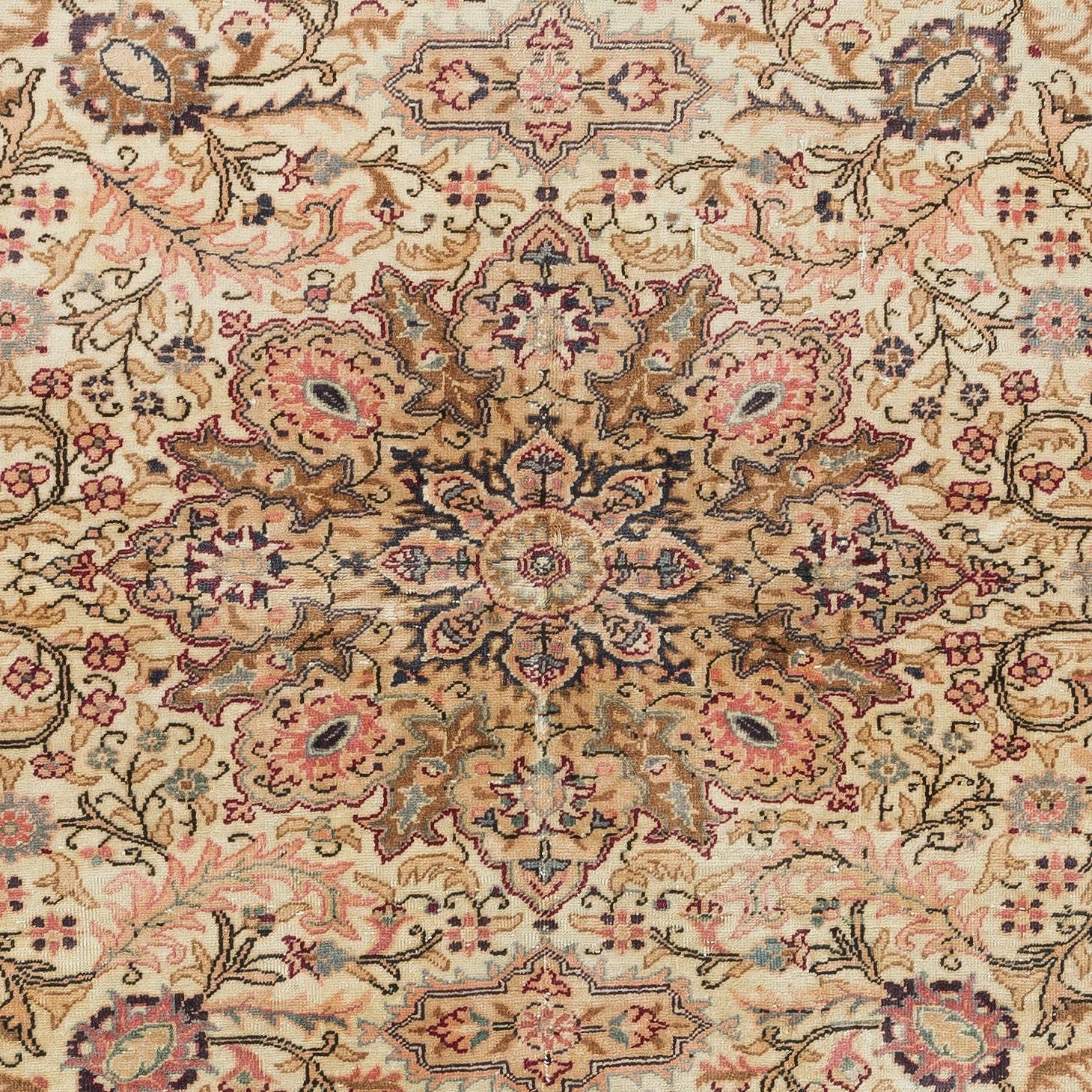 A hand-knotted contemporary Turkish rug.

This modern rug has even medium wool pile on wool foundation.

It is made of premium hand-spun sheep and natural dyes, ie. plant based non chemical dyes making it sought after, rare and special. 

The colors