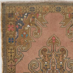 Tappeto turco vintage unico nel suo genere, annodato a mano in stile tribale