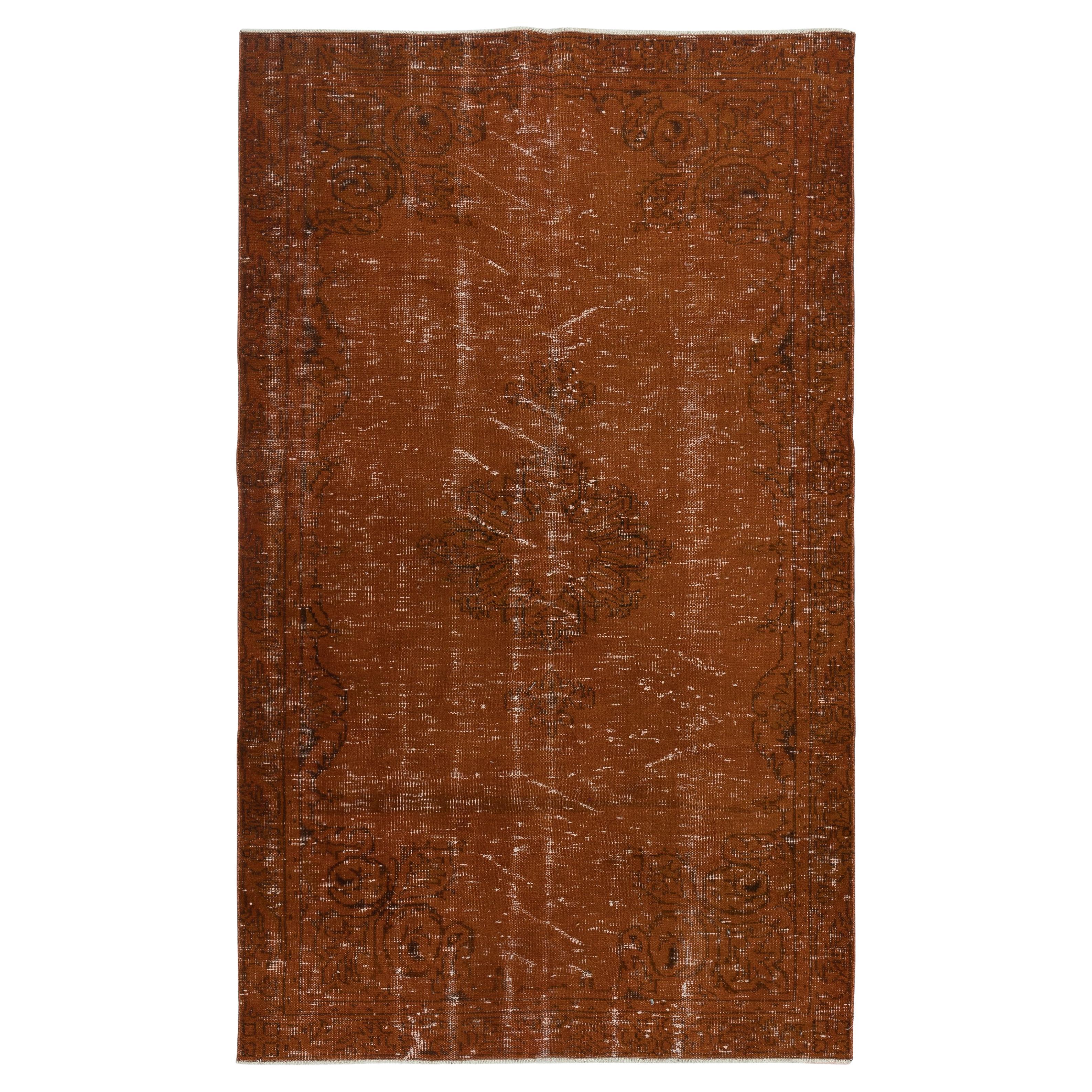 4.7x8 Ft Modernity Area Rug in Orange, Handwoven and Handknotted in Turkey (tapis tissé et noué à la main en Turquie)