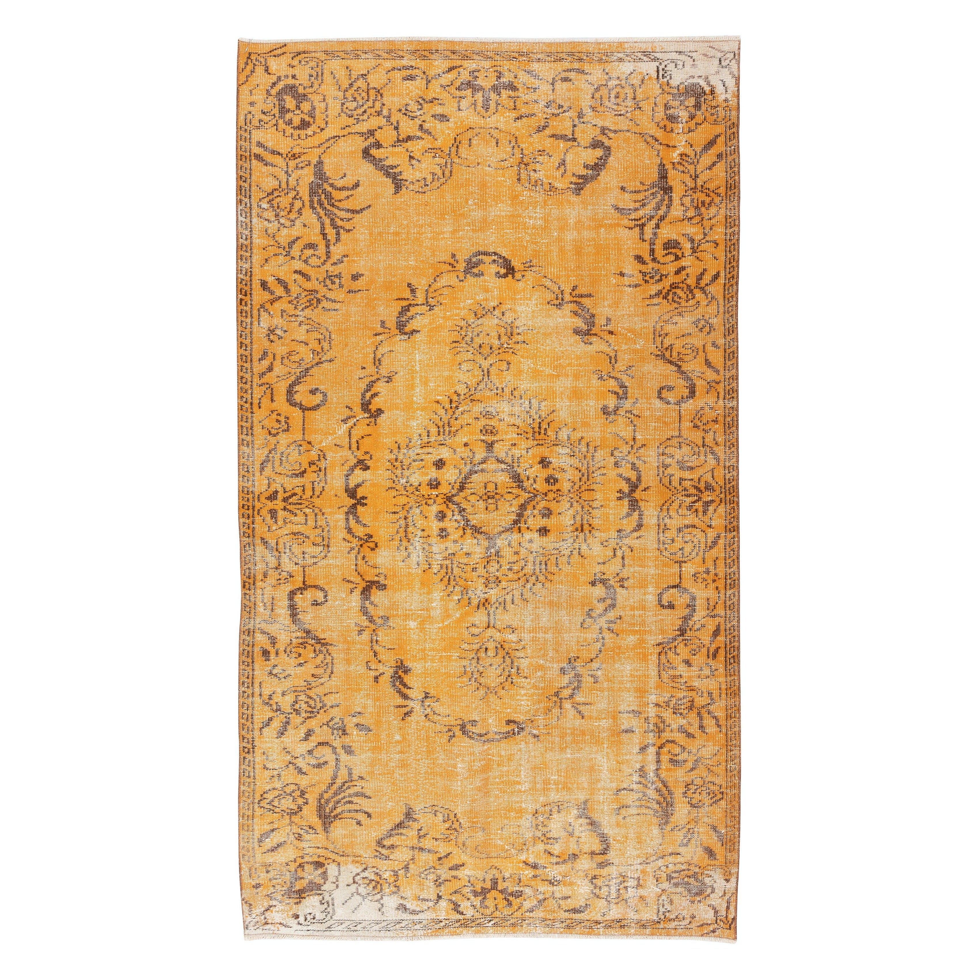 4.7x8.5 Ft Orange Handmade Turkish Rug for Living Room, Bedroom
Dining Room