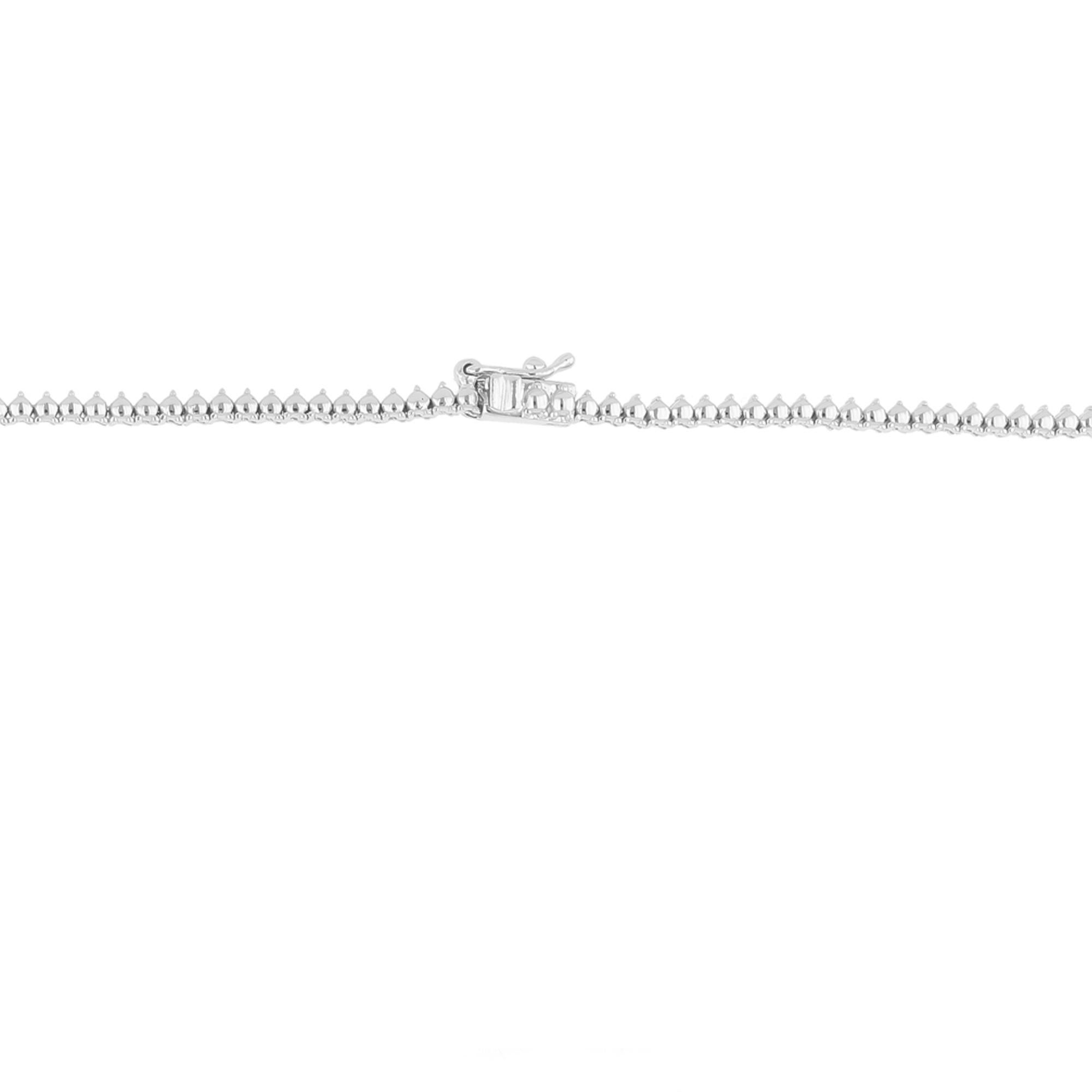 4.8 Ct SI Clarity HI Color Graduated Diamond Tennis Necklace 18 Karat White Gold In New Condition For Sale In Diera, Dubai