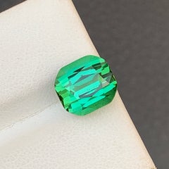 4.8 Cts Mint Blue Green Cushion Cut Tourmaline Gemstone for Ring Jewelry 9mm