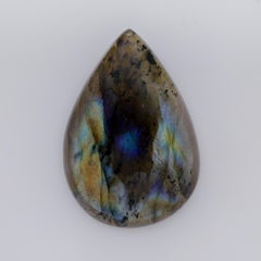 48 cts, Pear shape labradorite cabochon