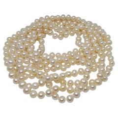 48 Inch AAA Quality Freshwater Pearl Strand, Knotted, Gorgeous Luster, 8mm Pearl