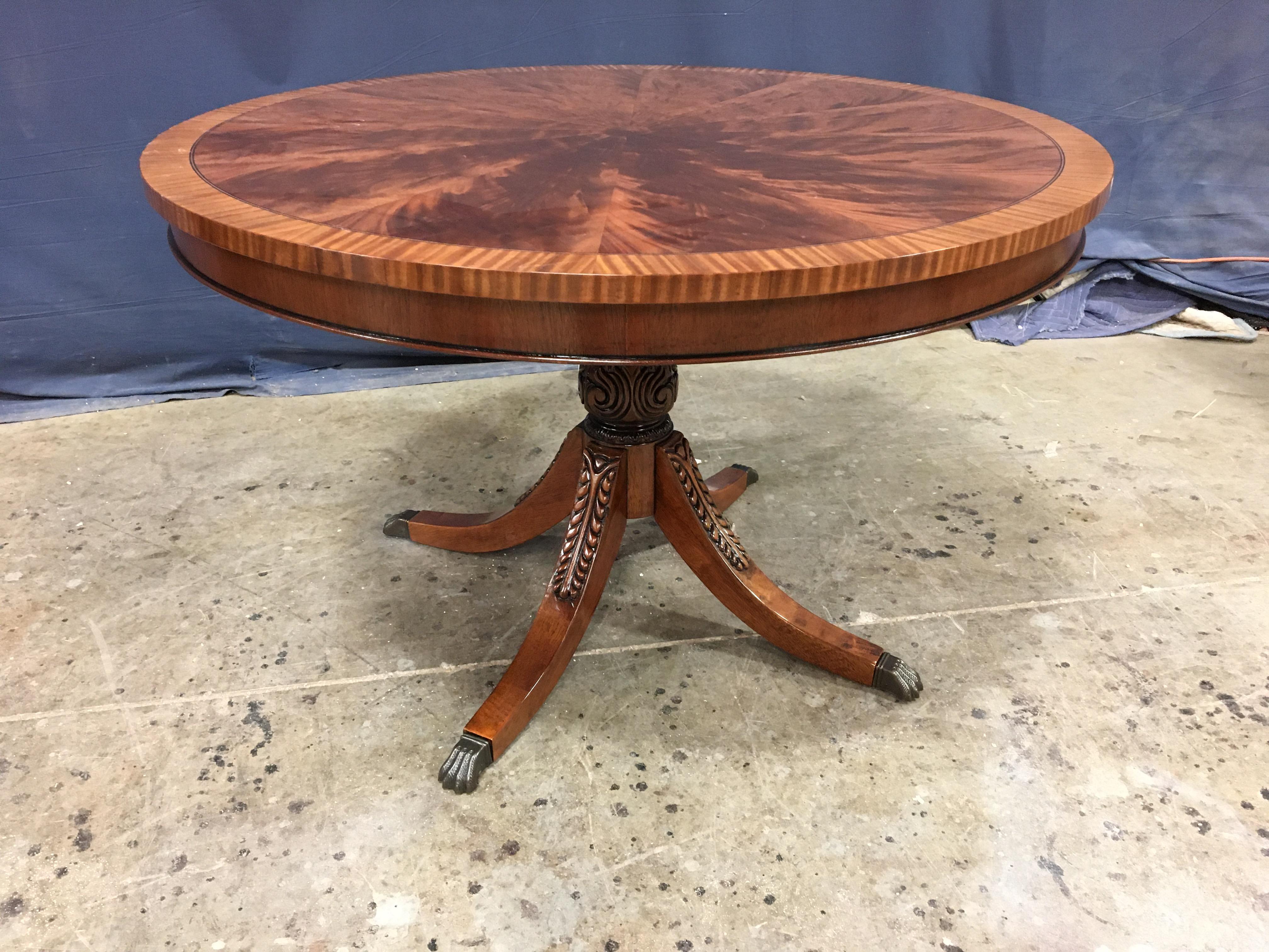 small round mahogany dining table