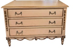 48” Nancy Corzine Neoclassical Ivory Nightstand Commode Chest of Drawers 1 of 2