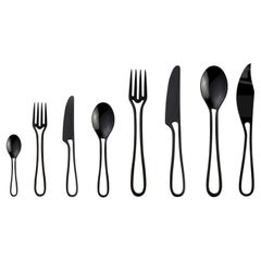 48 Pices Outline Black Cutlery Set by Maarten Baptist 