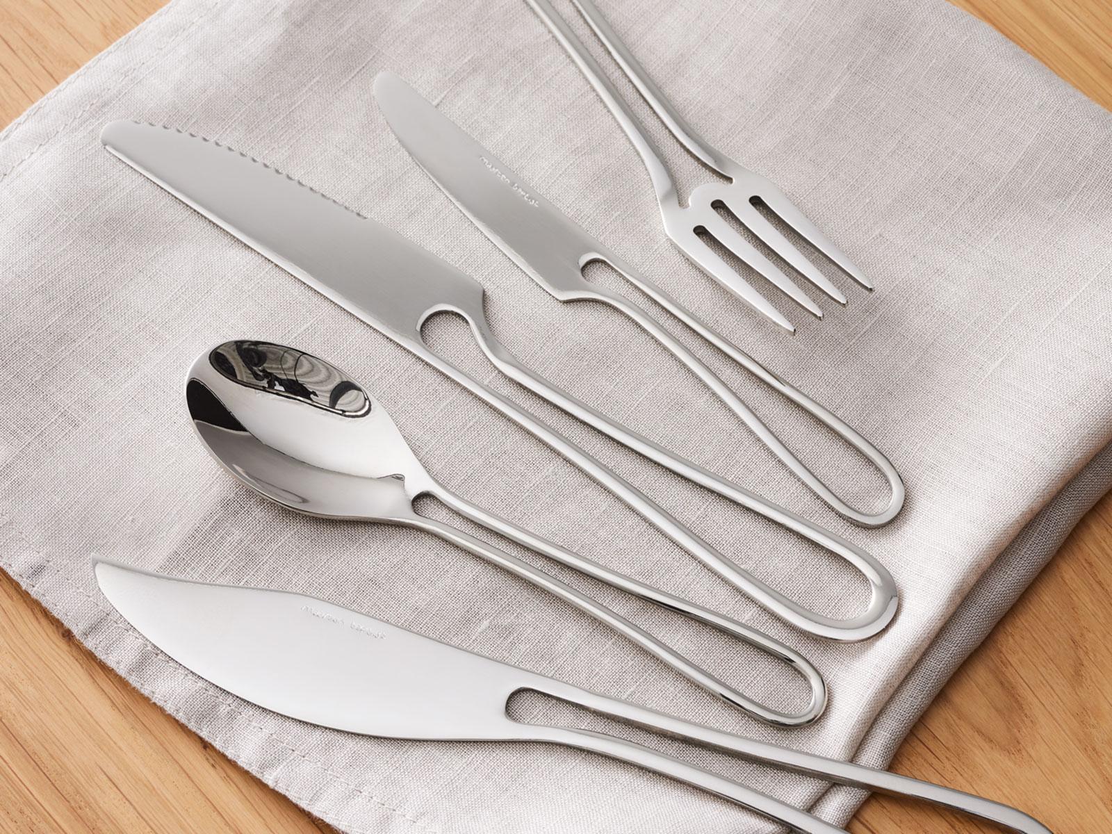 Modern 48 Pices Outline Cutlery Set by Maarten Baptist