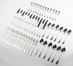 48-piece Set of Silver-plated Christofle Flatware - Rubans