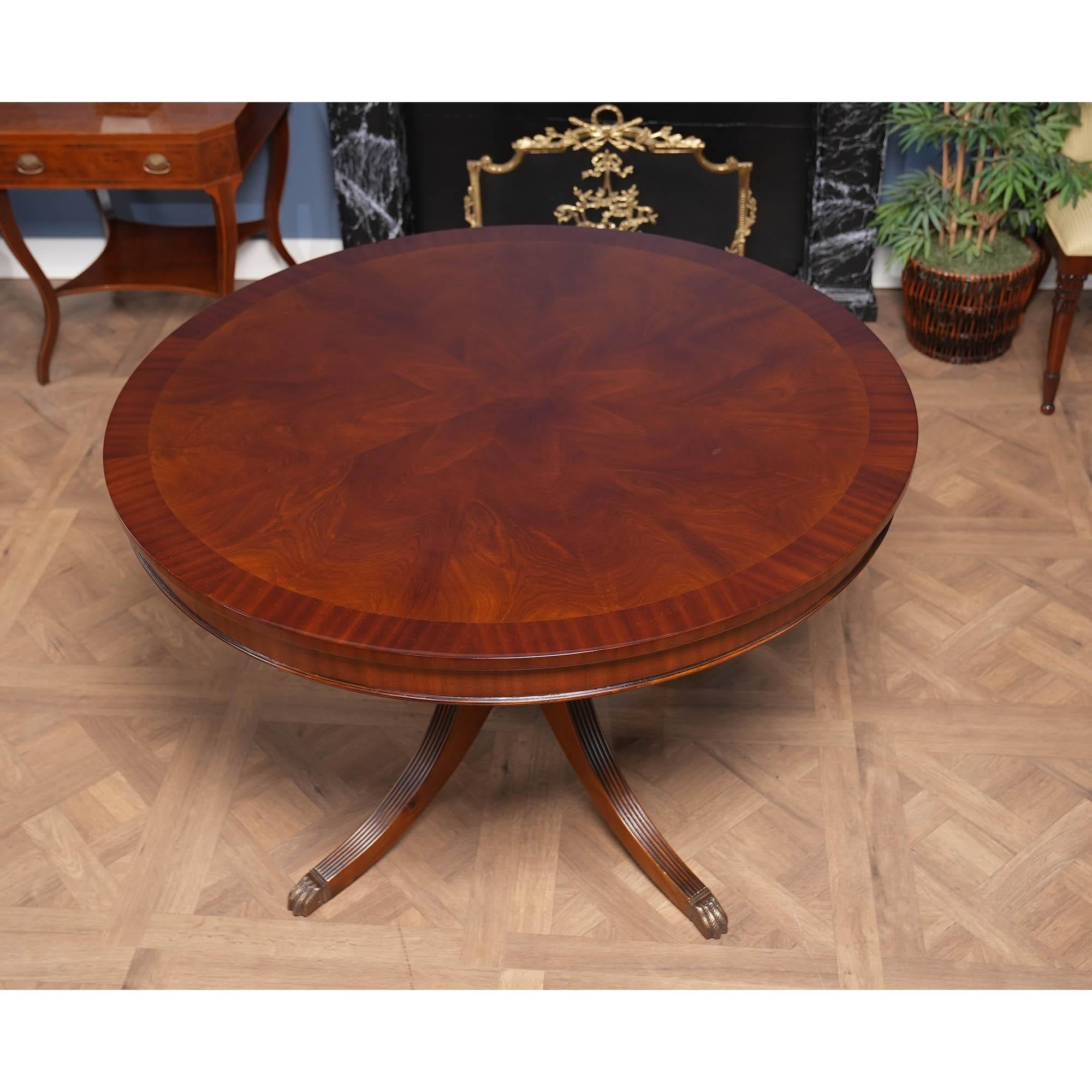 48″ Round Banded Table For Sale 3
