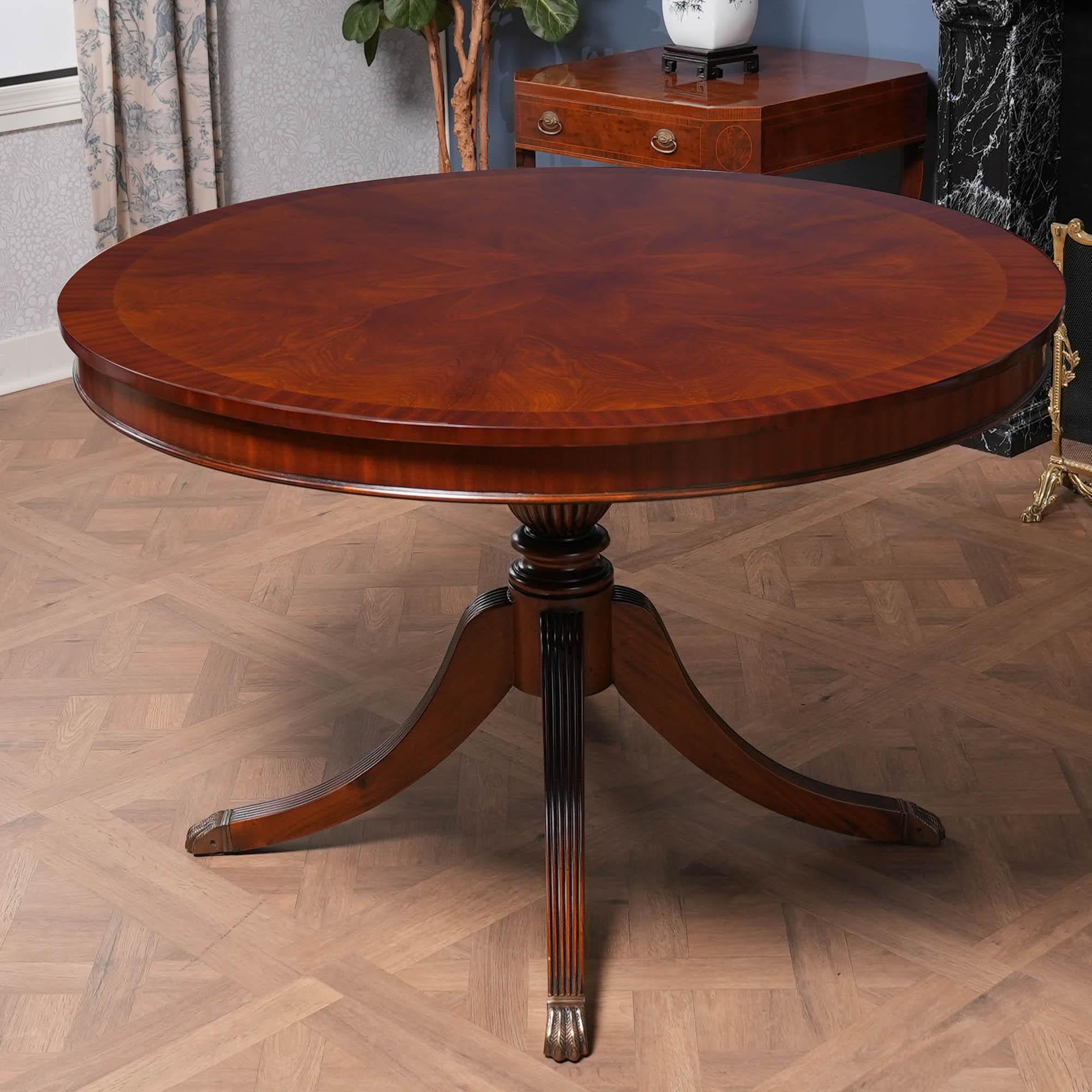 48″ Round Banded Table In New Condition For Sale In Annville, PA