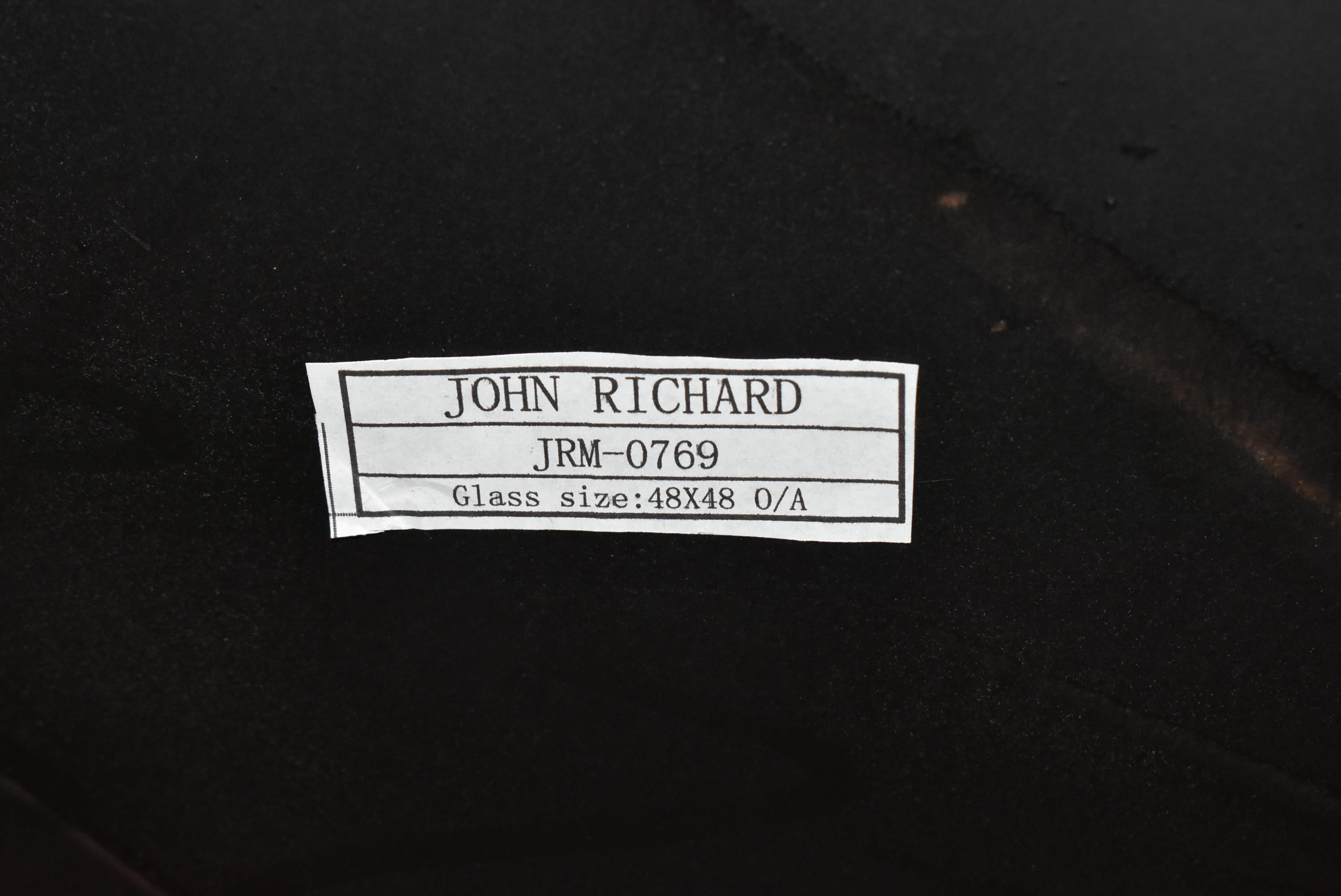 Miroir rond en verre biseauté de 48 pouces de John Richard en vente 2