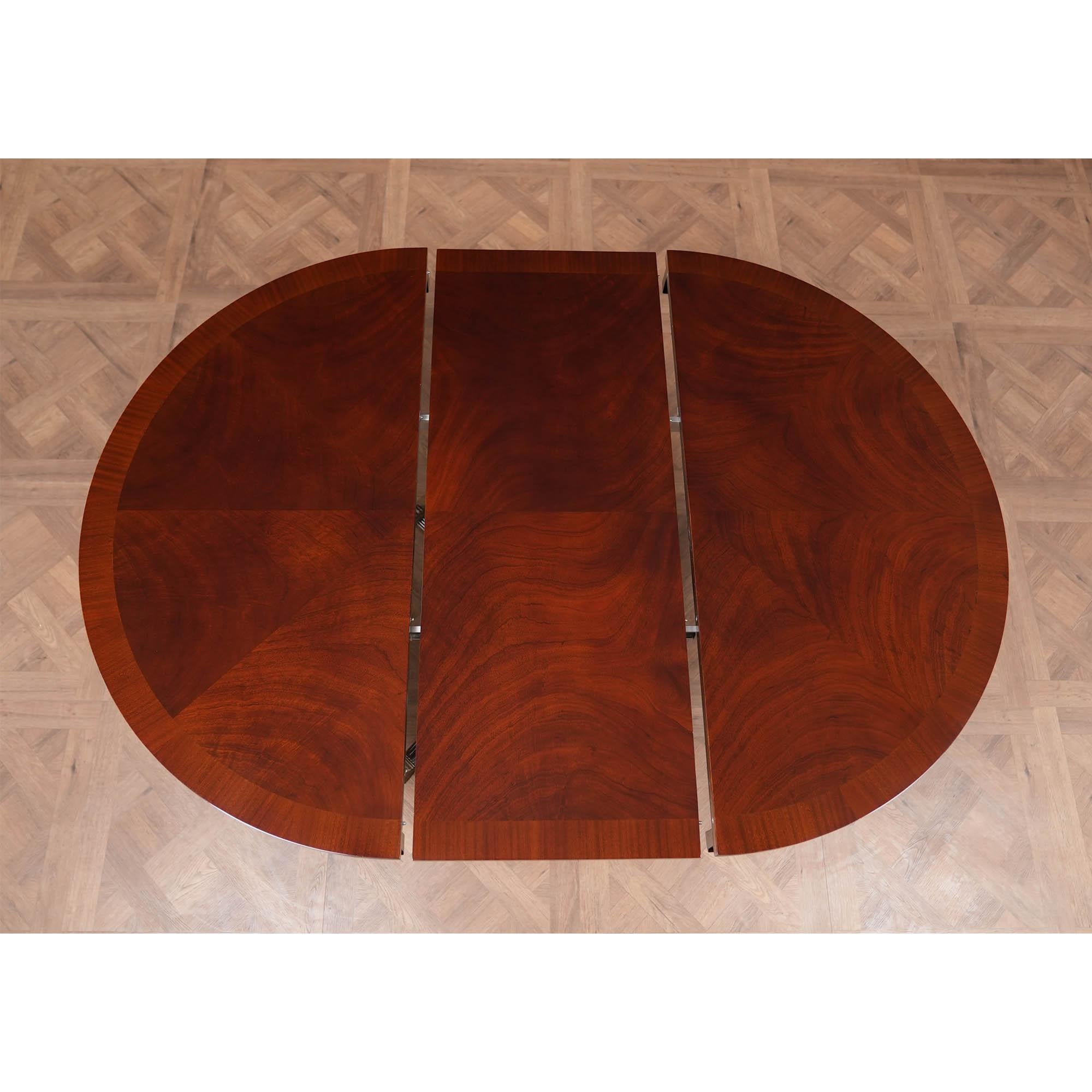 Hand-Carved 48″ Round Dining Table For Sale
