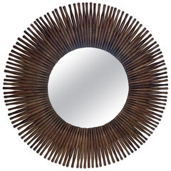 48" round rolling pin starburst mirror