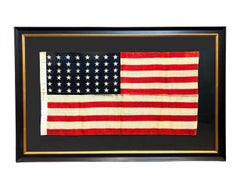 48-Star American Flag, Inscribed “July 4th, 1918” on Hoist, circa 1918