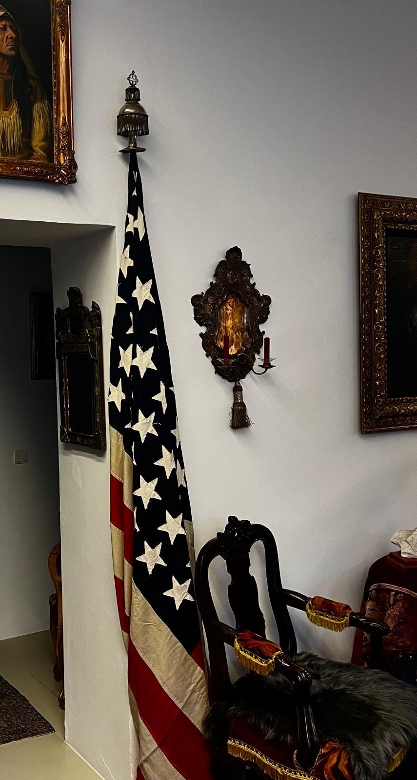 This 48 Star United States Liberation Flag comes from Normandy ,France and was used in 1944 on one of the most important days in the WW2 -D-Day. It was June 6th in 1944, -the Allies launched the long-anticipated invasion of Normandy, France.