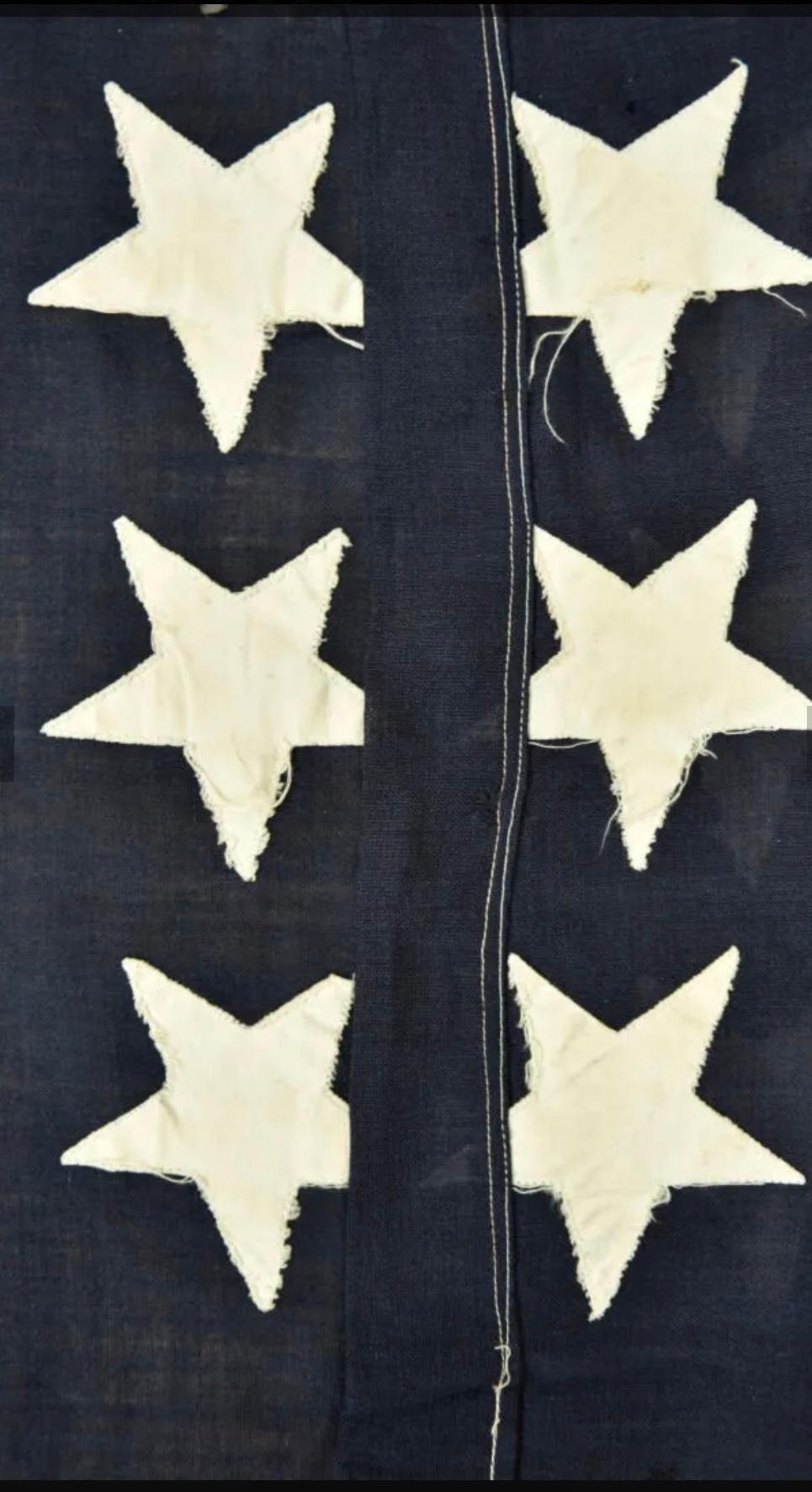 20th Century 48 Star Antique American Handmade Flag Normandy D-day