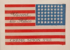 48 Star "Creme Simon" Advertising Flag, Celebrating Liberation from the Germans