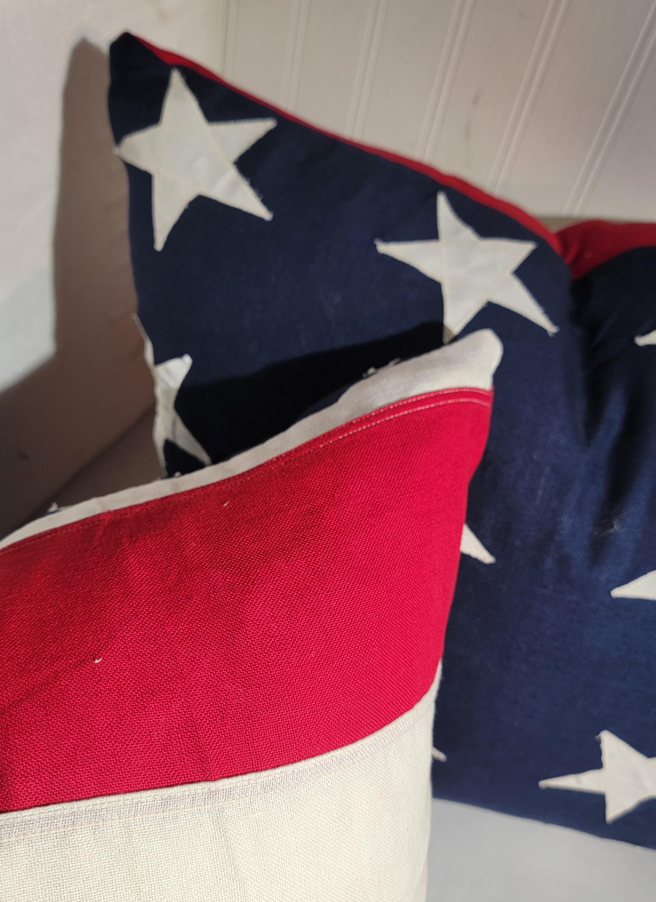 Hand-Crafted 48 Star Flag Pillows -Pair For Sale