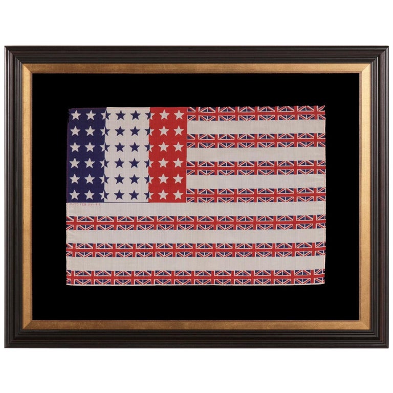 48 Star Franco Anglo American Parade Flag Designed By Albert Hewitt At 1stdibs