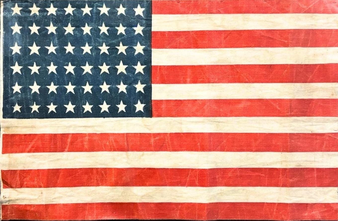 20th Century 48-Star Printed American Flag, Commemorating Arizona Statehood, 1912-1958 For Sale