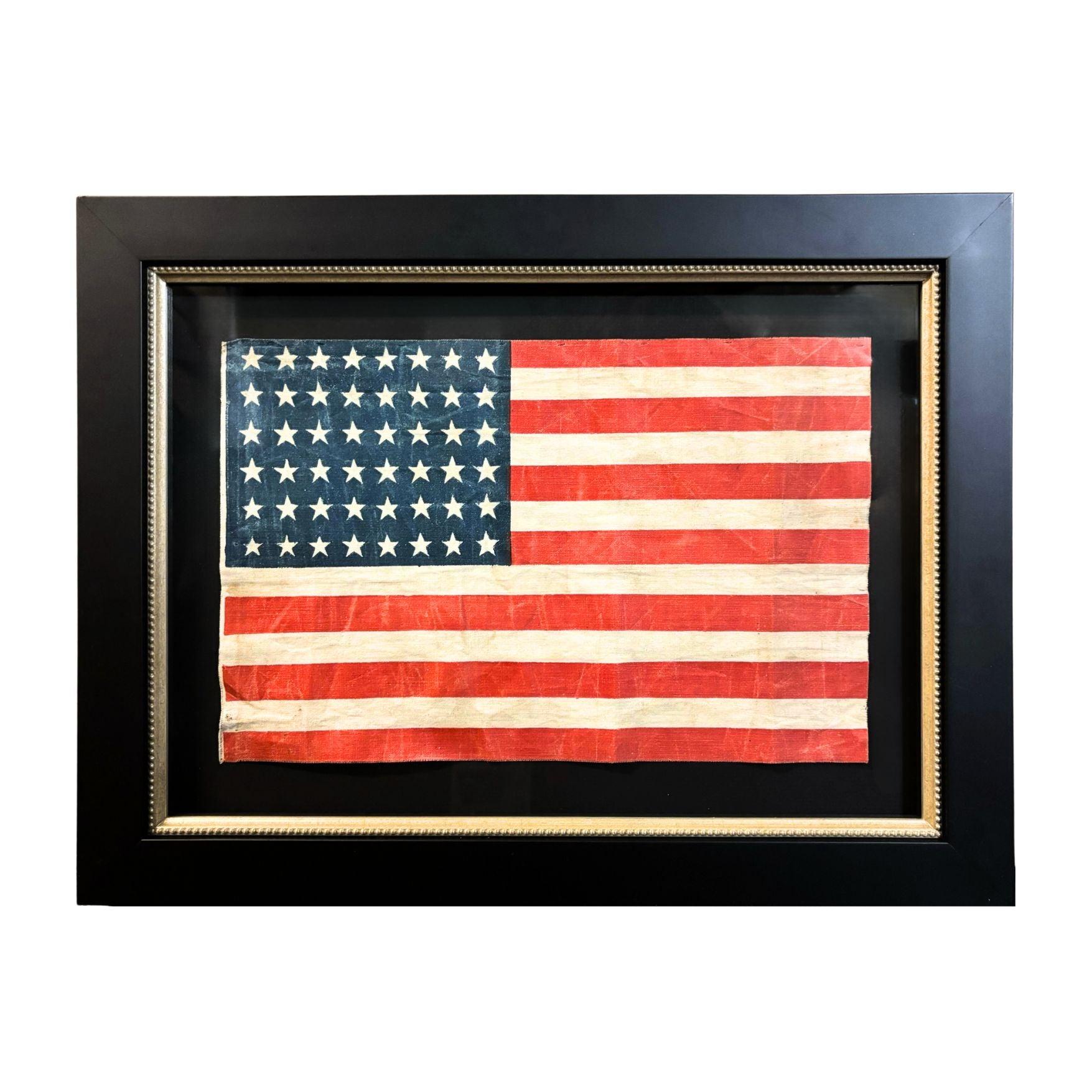 Fabric 48-Star Printed American Flag, Commemorating Arizona Statehood, 1912-1958 For Sale