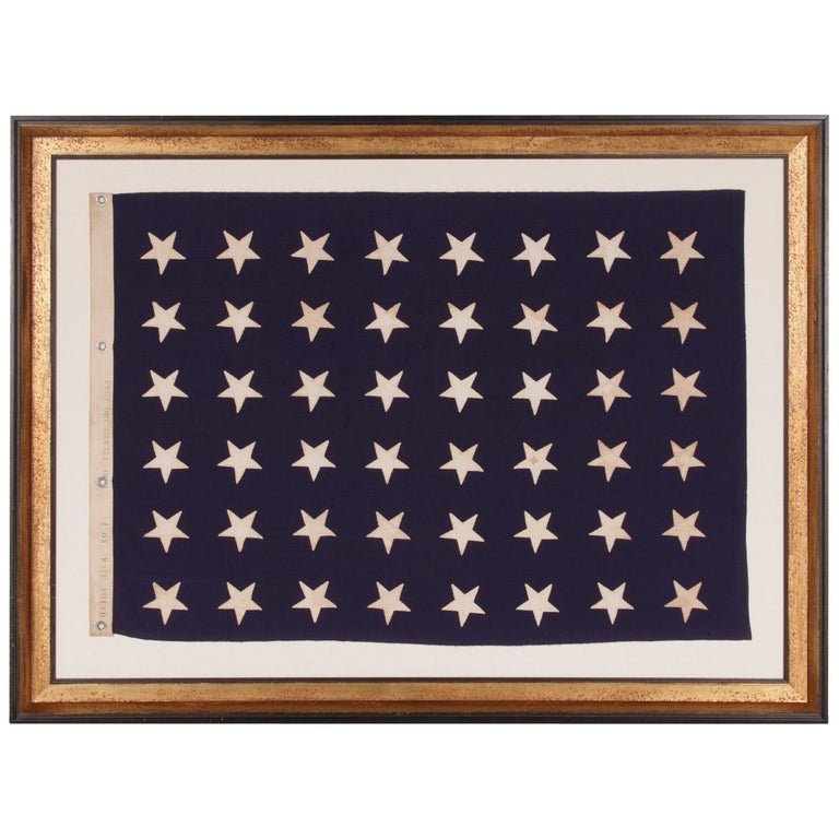 48 Star U.S Navy Jack, Made at Mare Island California For Sale