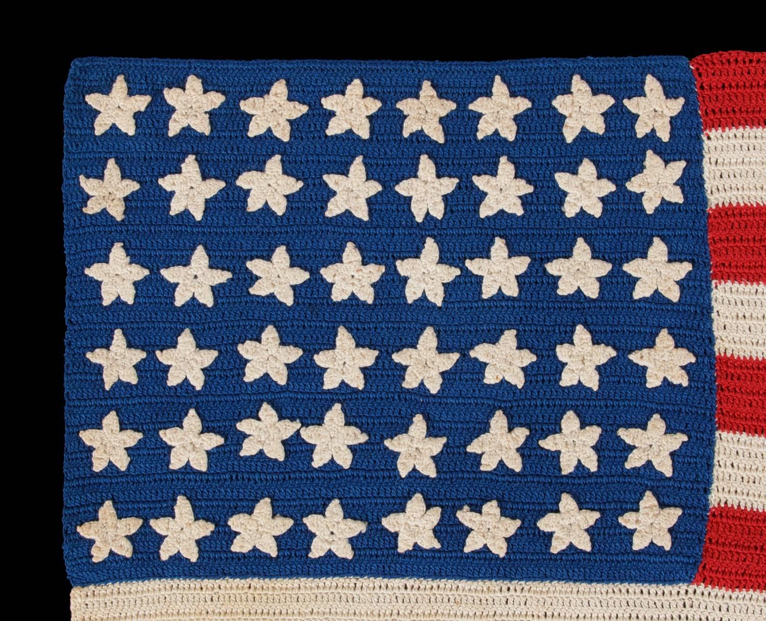 American 48 Stars, Crocheted, a Beautiful Example