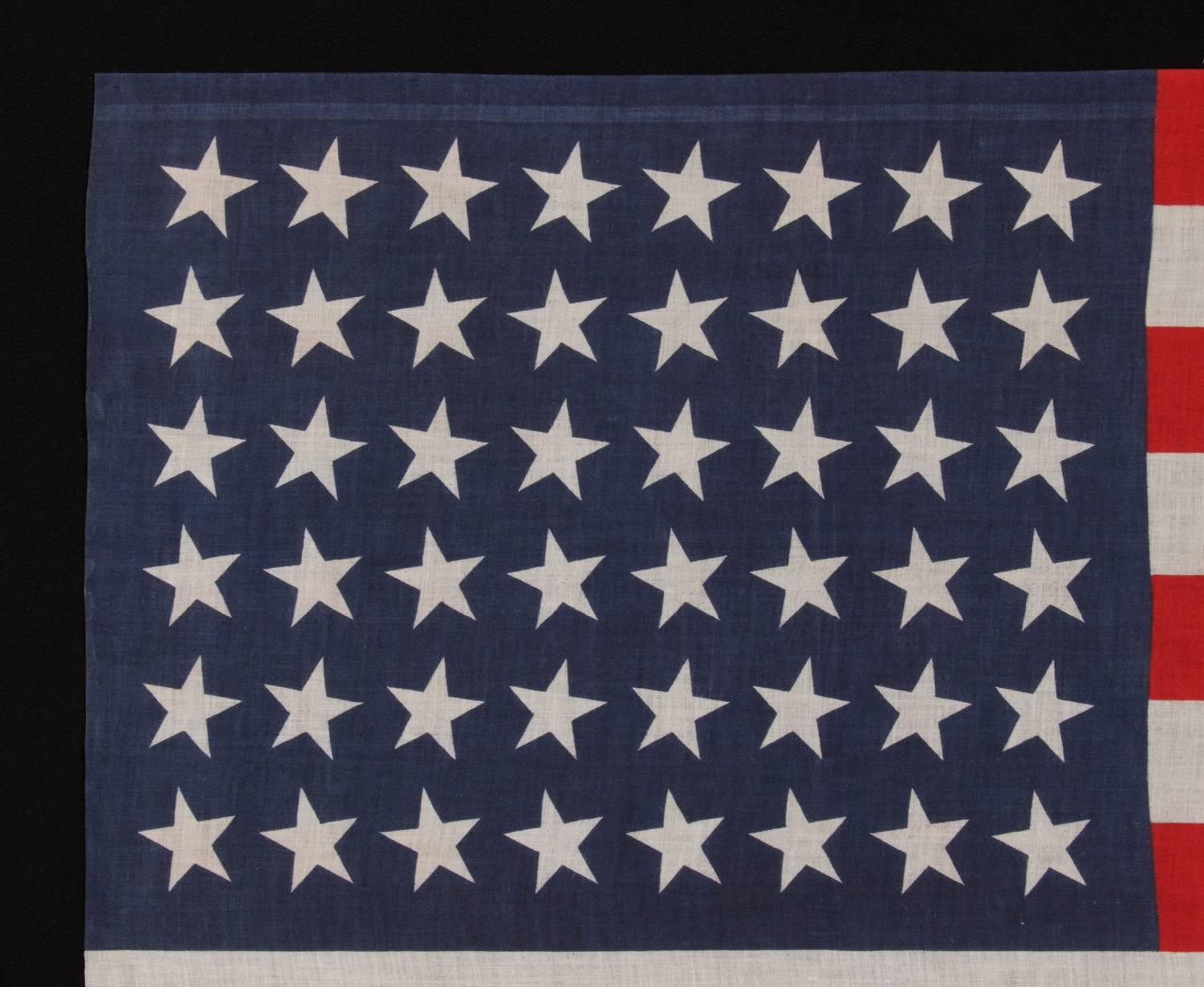 American 48 Stars In A Dancing Rows Pattern, On a Large Scale Parade Flag