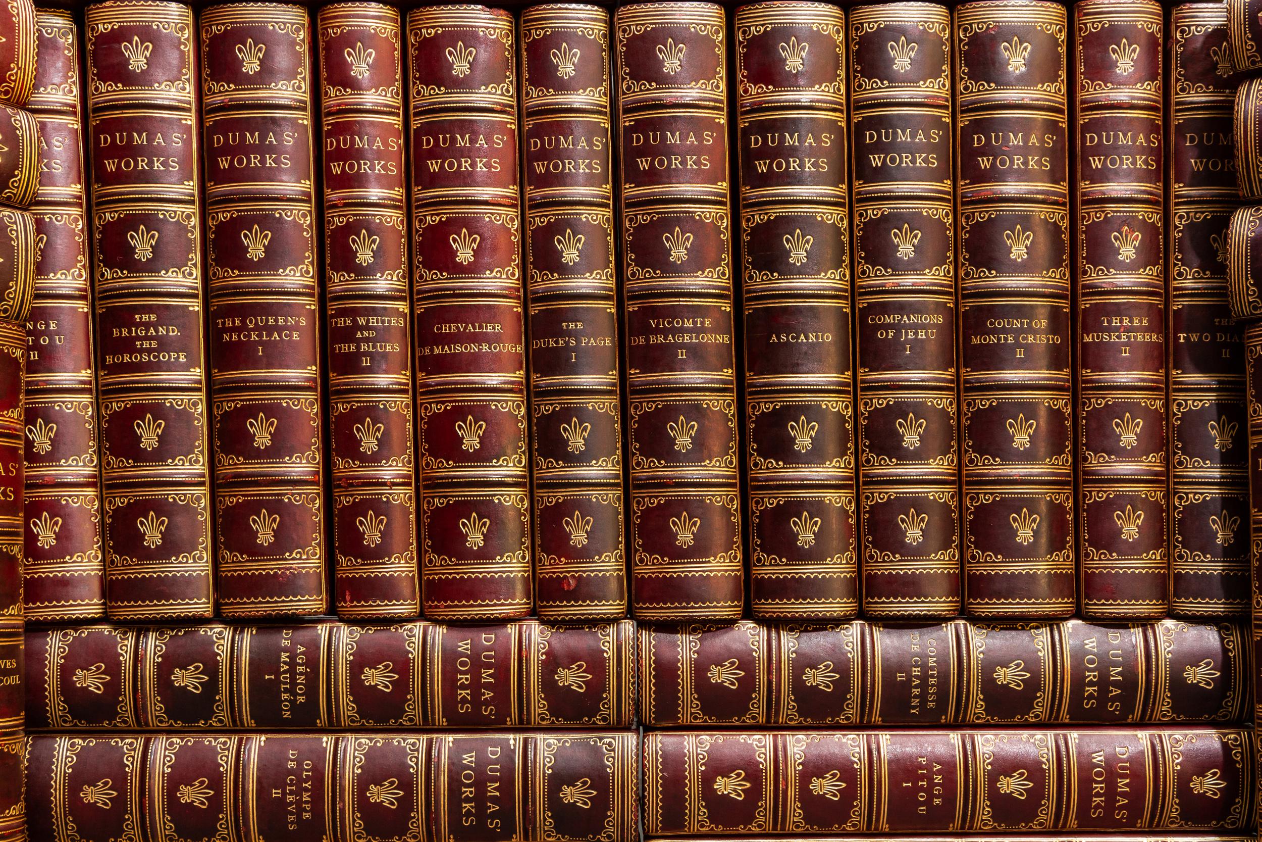 48 Volumes, Alexandre Dumas, Works of Alexandre Dumas In Good Condition In New York, NY