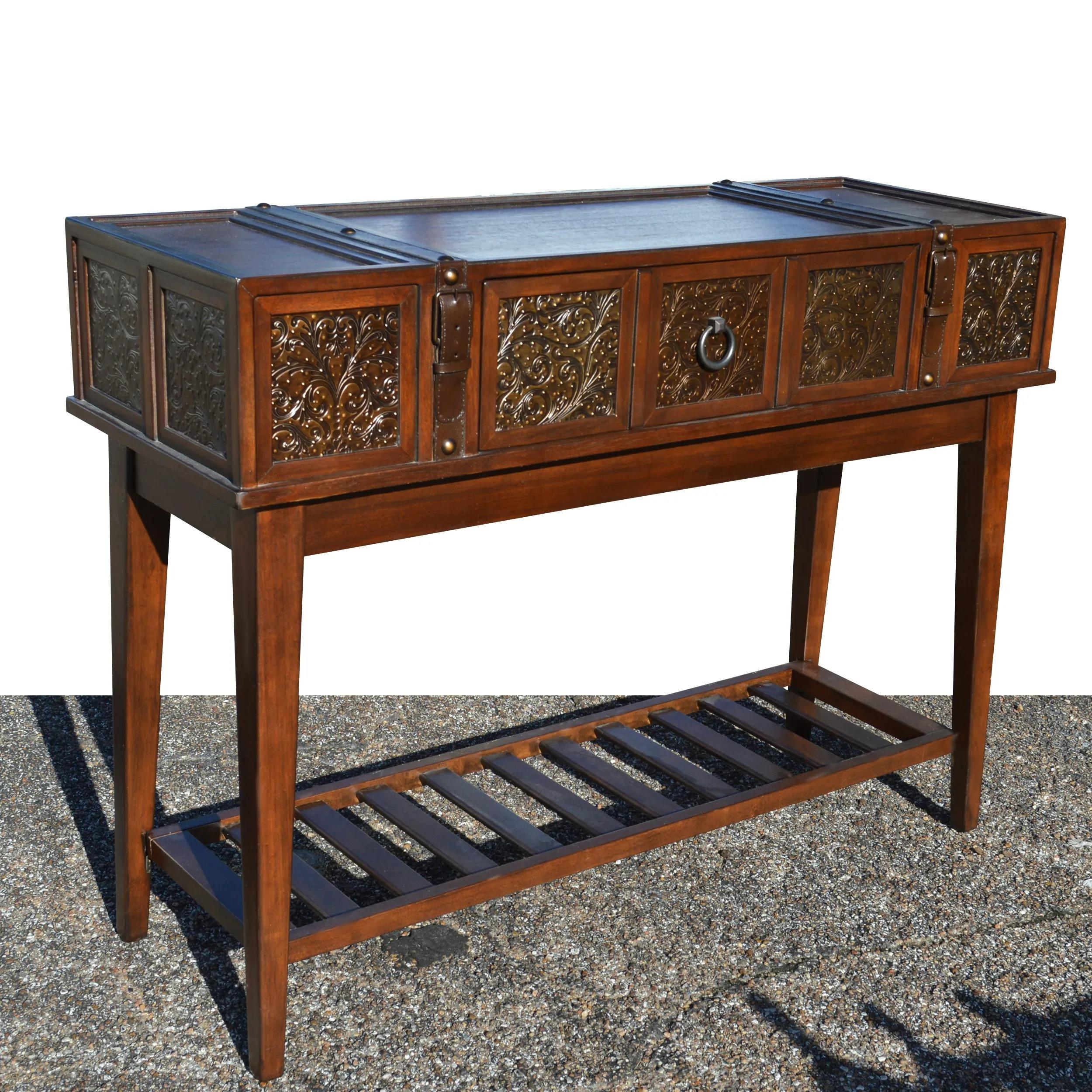 20th Century Wood Console Table Desk For Sale