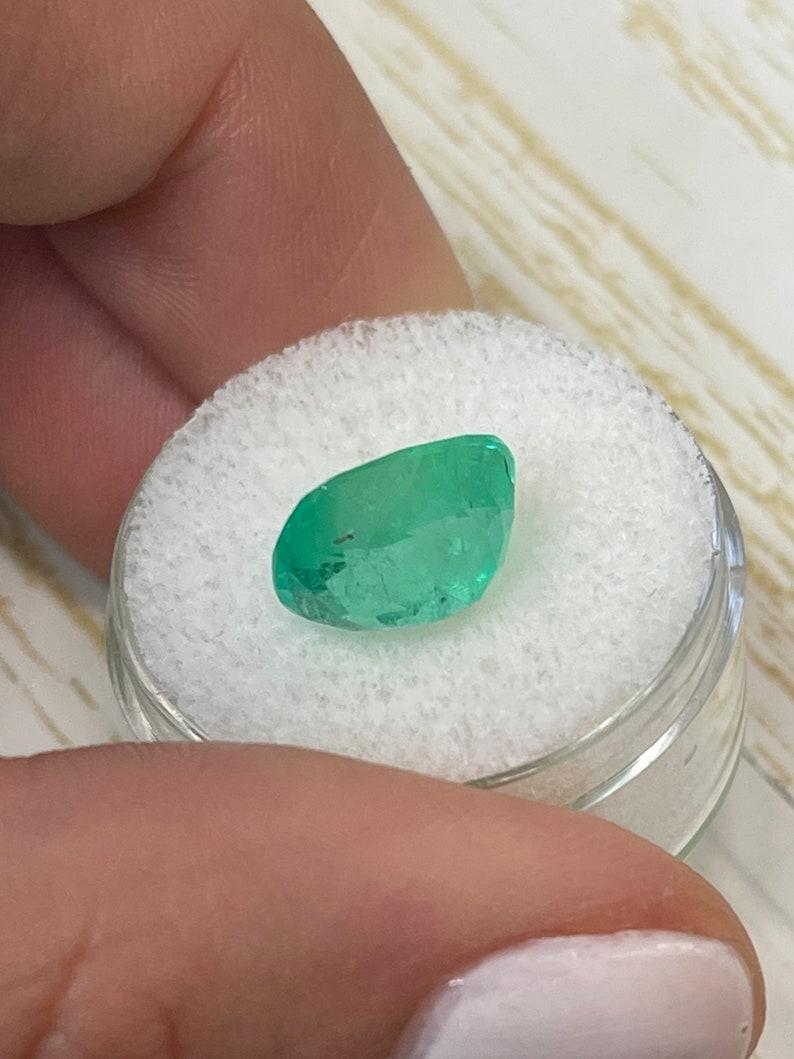 4,80 Carati 12x10 Verde Medio Smeraldo Colombiano - Taglio Cuscino Allungato Autentico in vendita 1
