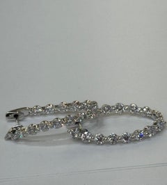 4.80 carat Diamond Hoop Earrings, VVS, F Color JYE Luxury Collection