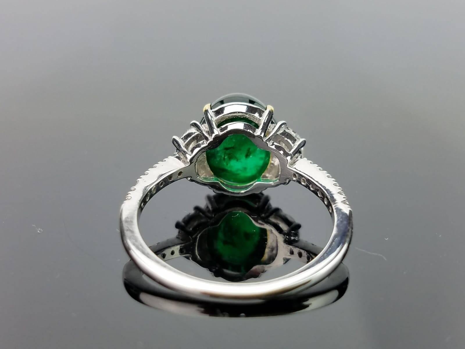 cabochon emerald ring