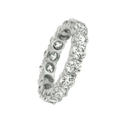 4.80 Carat Natural Diamond Eternity Ring G SI 18 Karat White Gold, 16 Stones