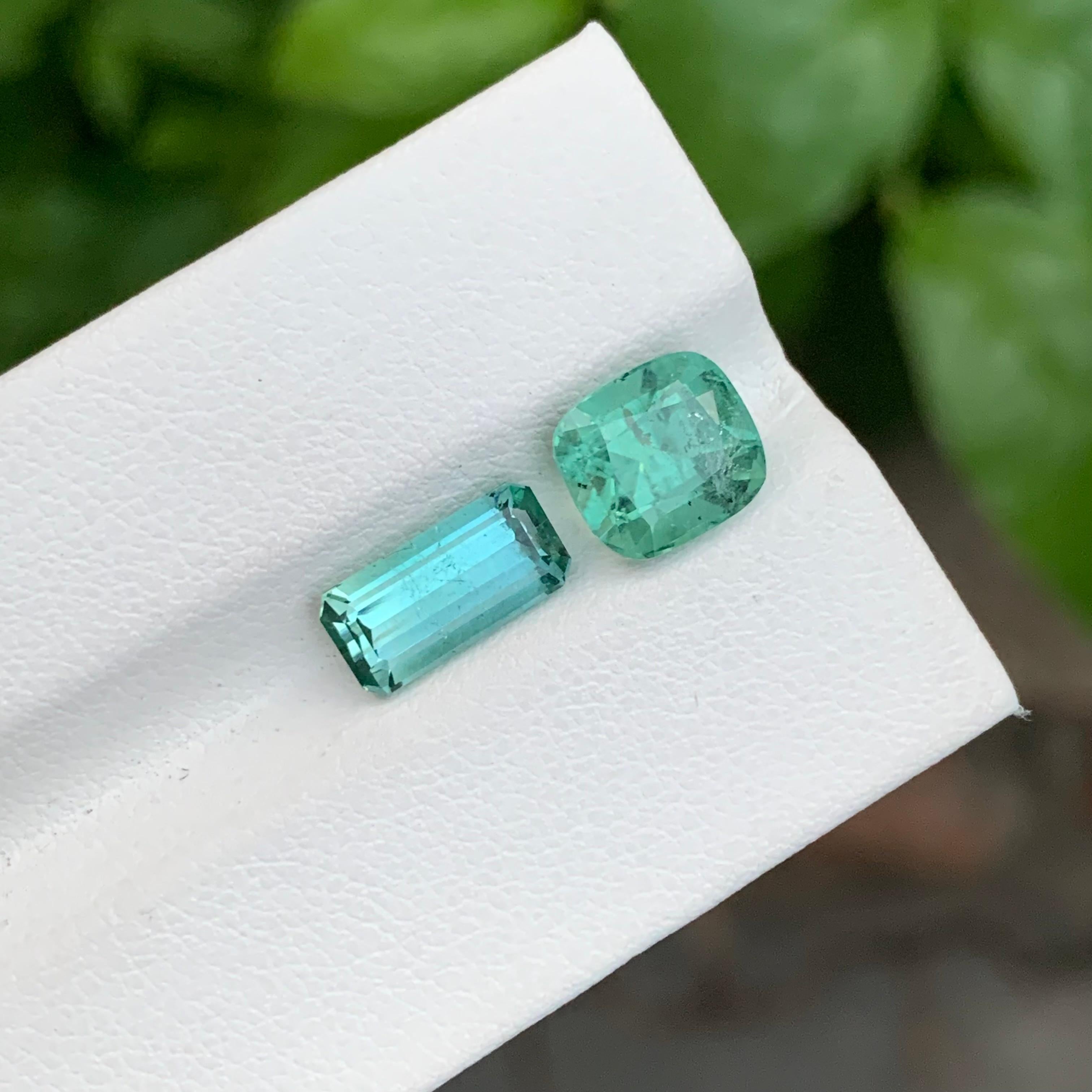 Arts and Crafts 4.80 Carat Natural Dual Loose Tourmaline For Jewellery Making For Sale