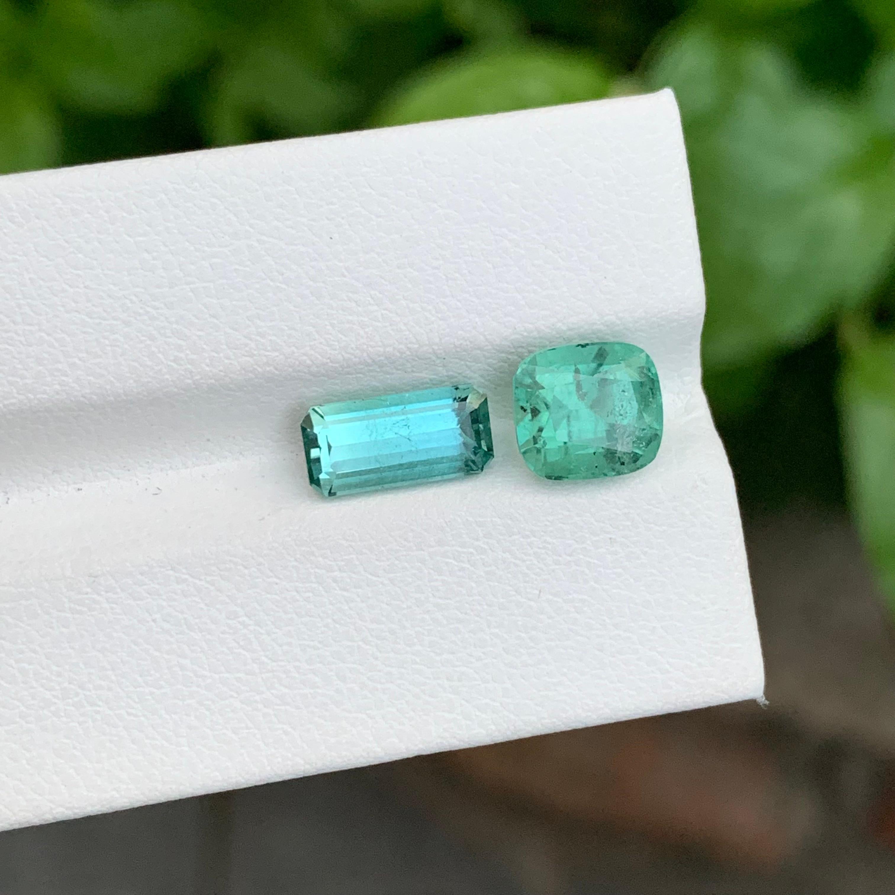Women's or Men's 4.80 Carat Natural Dual Loose Tourmaline For Jewellery Making For Sale