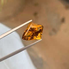 4.80 Carat Natural Fancy Cut Kite Shape Loose Citrine Gemstone from Brazil