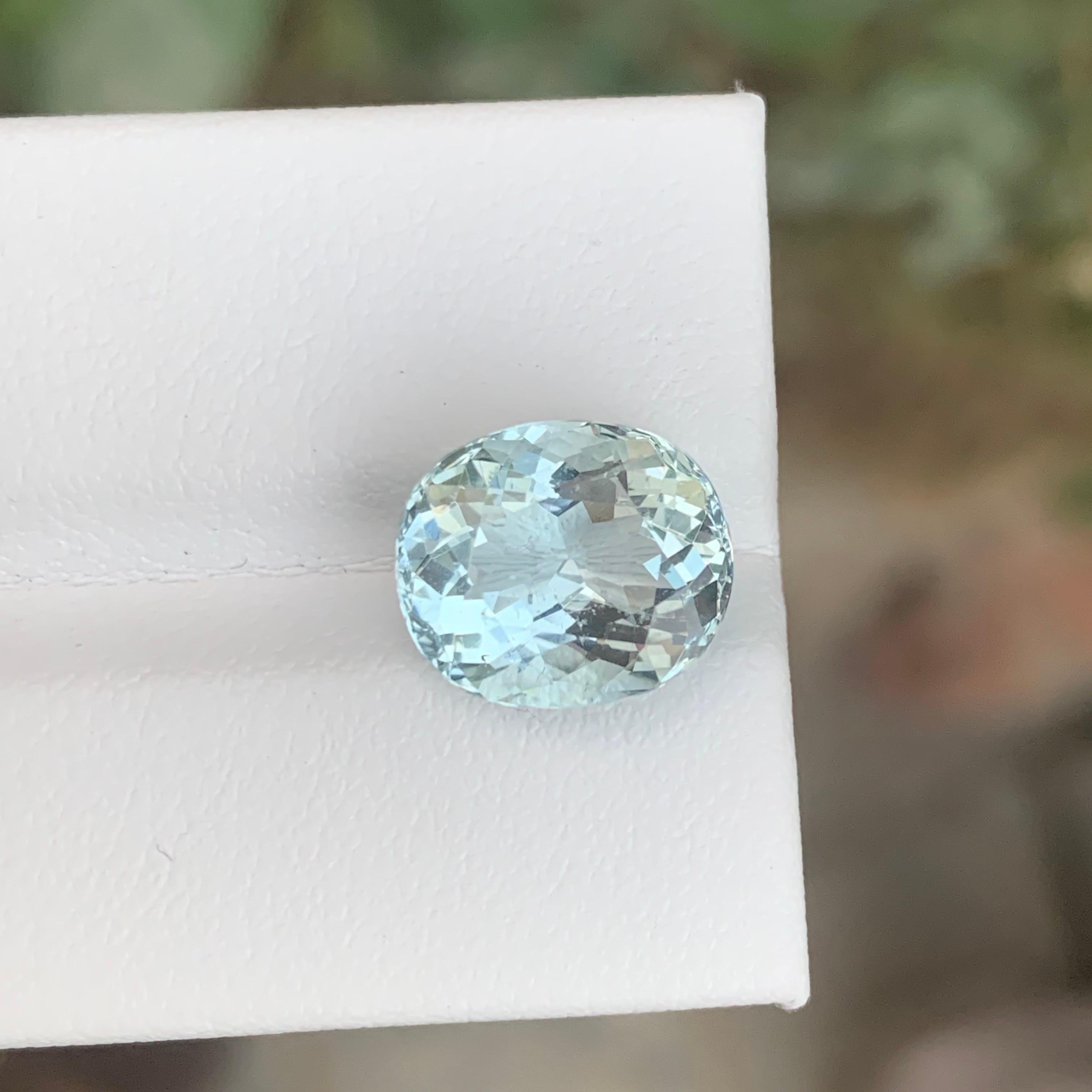 4,80 Karat Natürlicher loser Aquamarin Ovalform Edelstein im Angebot 6