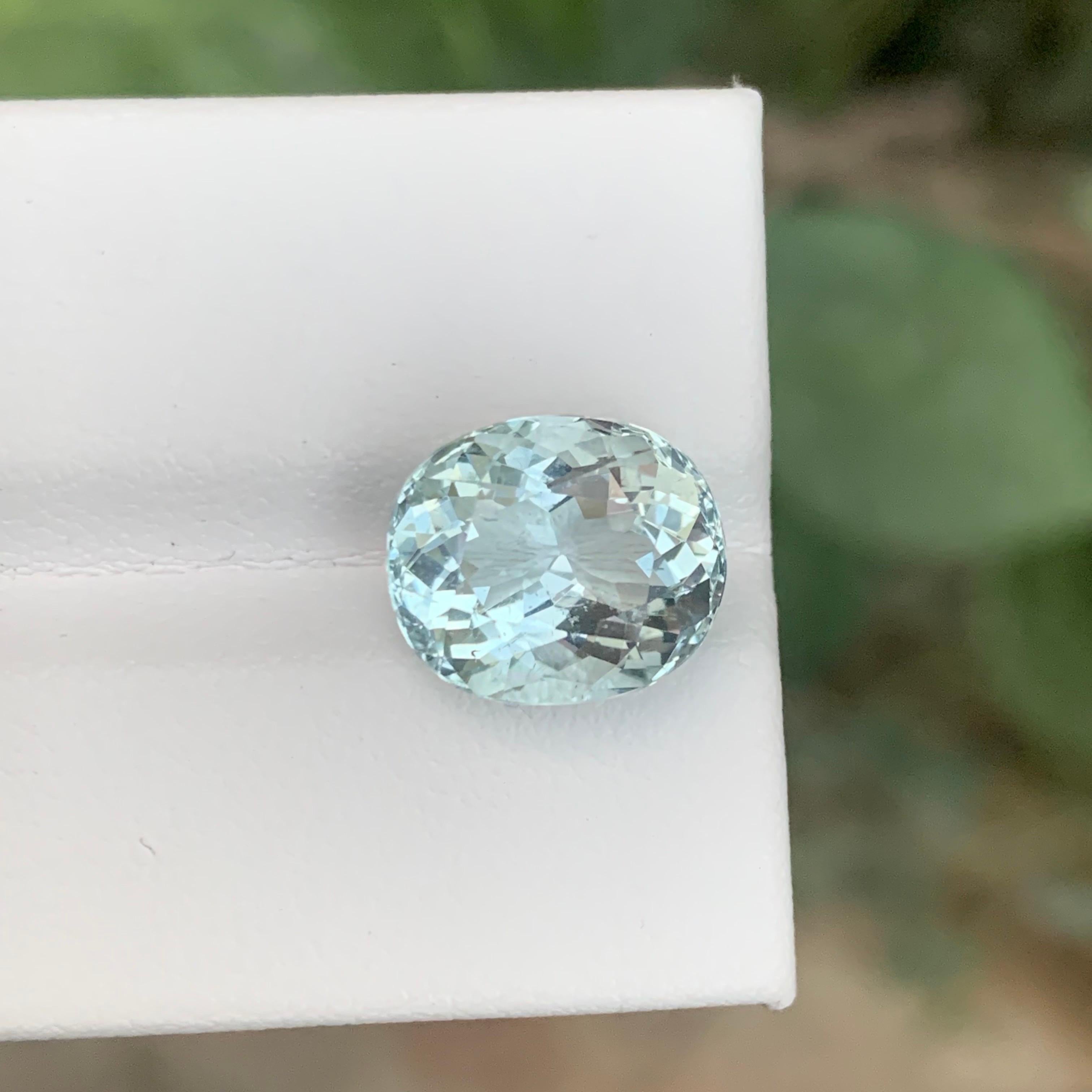 4,80 Karat Natürlicher loser Aquamarin Ovalform Edelstein (Arts and Crafts) im Angebot