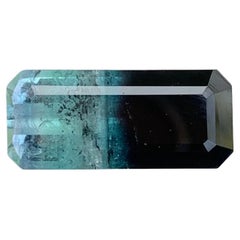 4.80 Carat Natural Loose Bi Colour Tourmaline Emerald Shape Gemstone