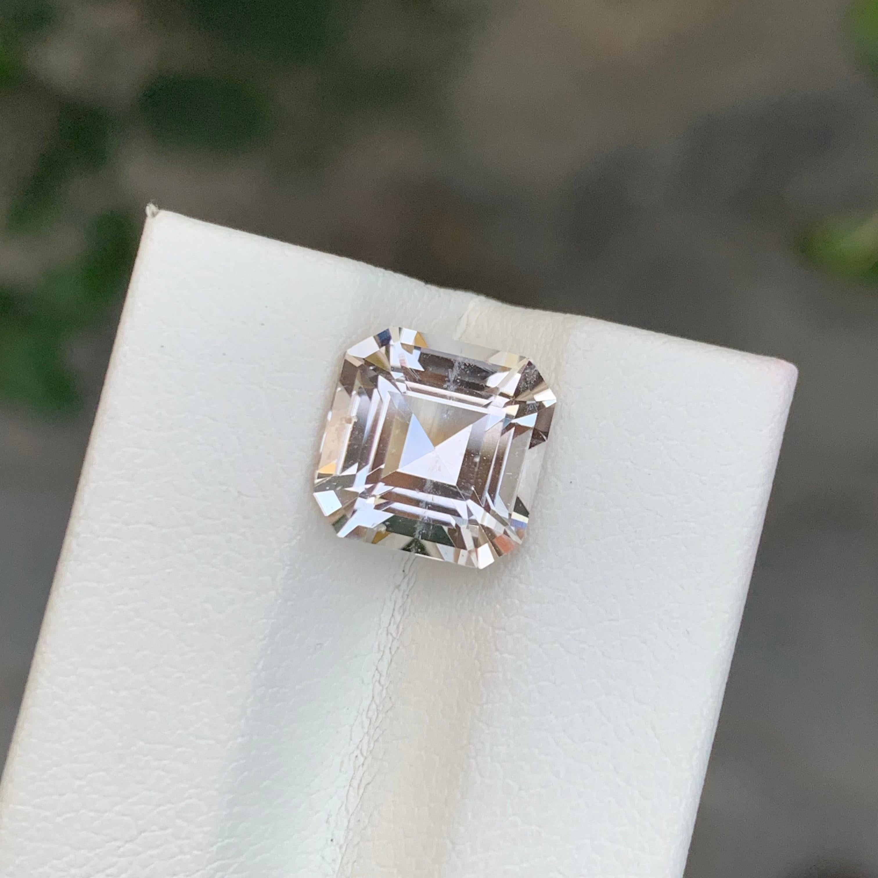4.80 Karat natürlicher loser Goldtopas in quadratischer Form Edelstein im Angebot 2