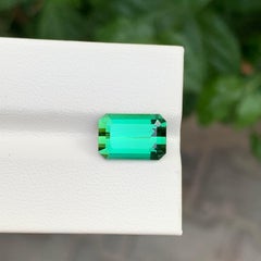 4.80 Carat Natural Loose Green Tourmaline Emerald Shape Gemstone