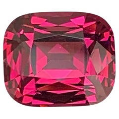 4.80 Carat Natural Loose Pinkish Red Garnet Stone Cushion Cut Tanzanian Gemstone