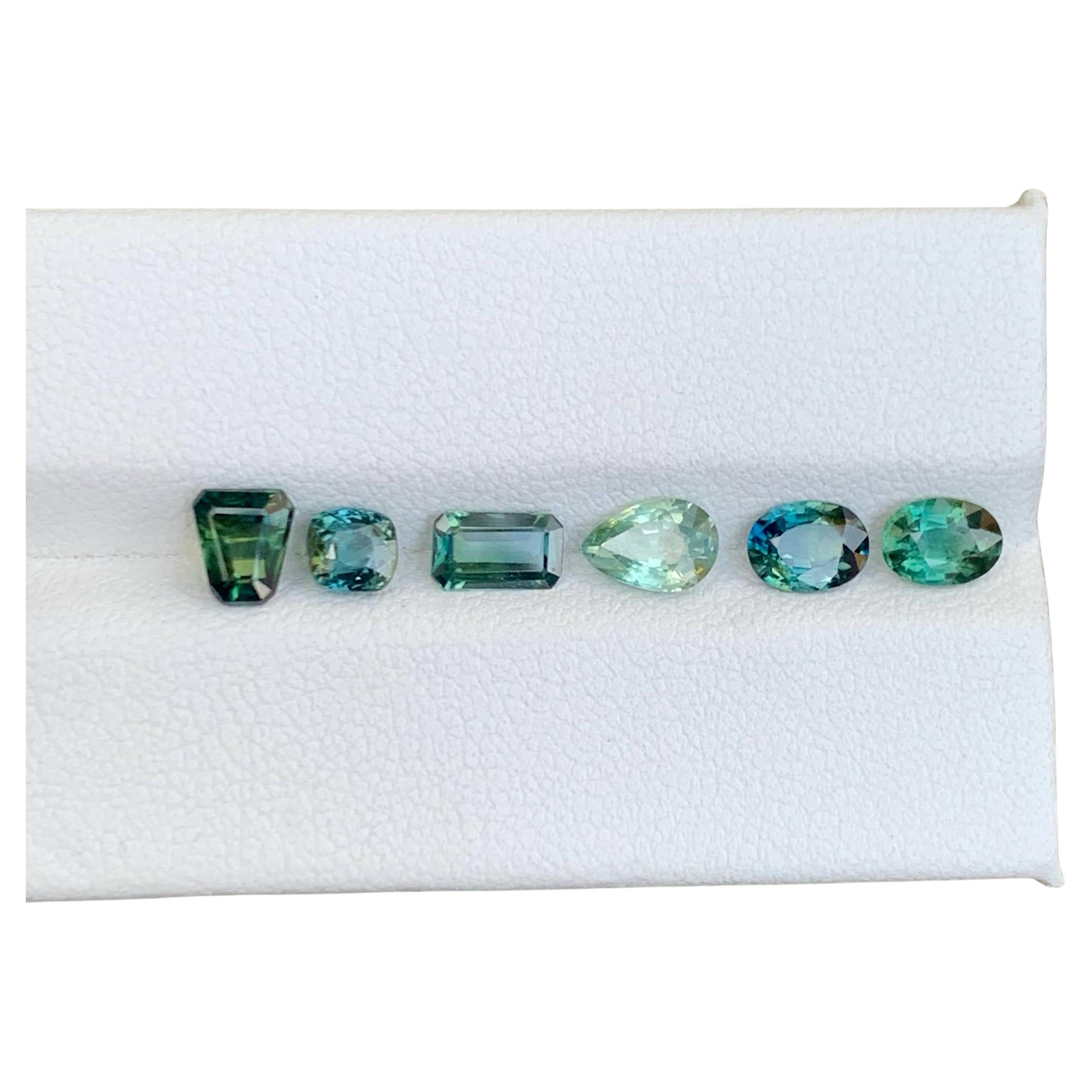 4,80 Karat Natürliche Lose Saphir Steine 6 Stück Edelsteine Los aus Madagaskar im Angebot