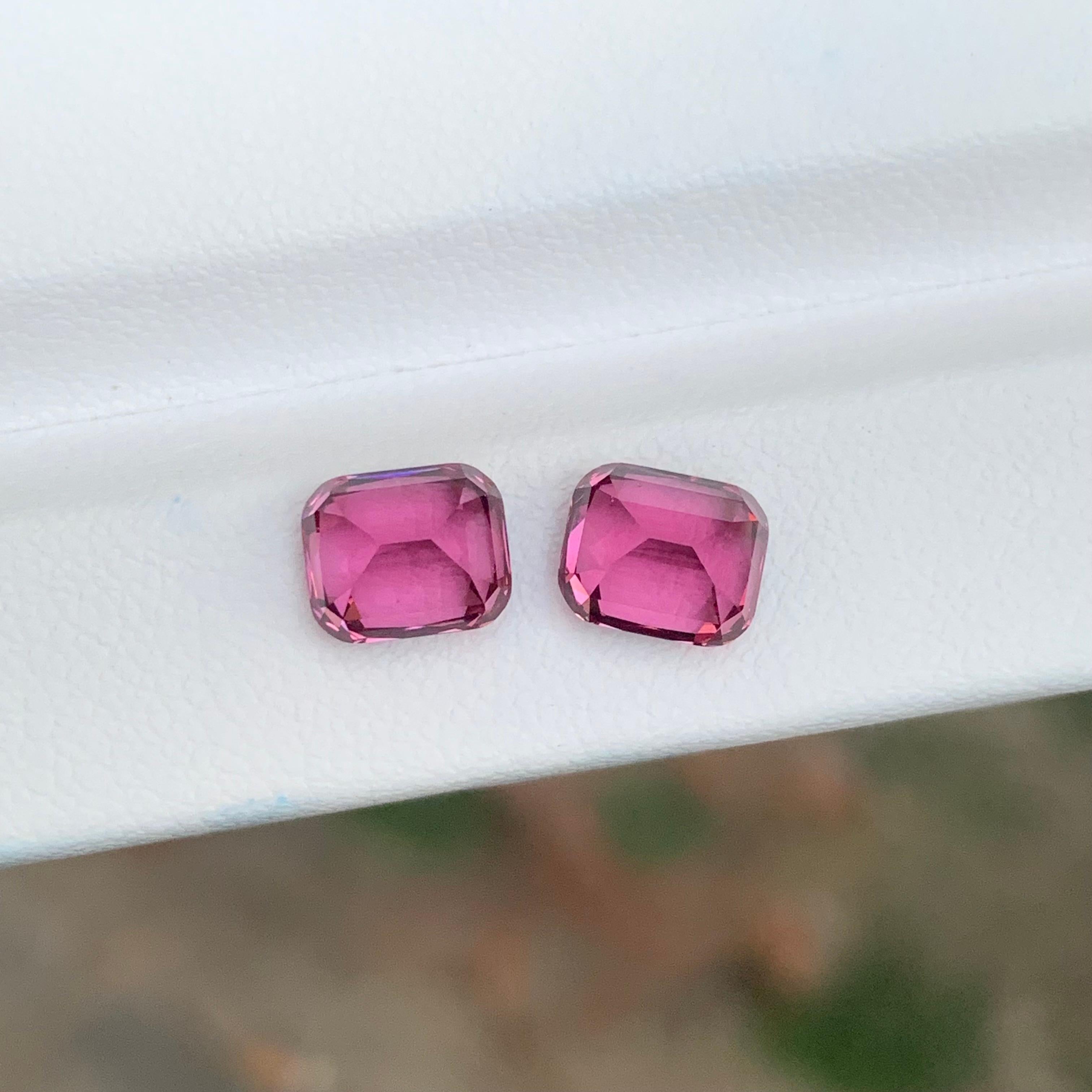 4,80 Karat natürlicher loser Tanga-Granat, Paar Edelsteine aus Tansania, Paar im Angebot 3