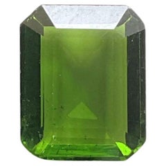 4.80 carats green Tourmaline octagon Faceted cut stone Top Quality Natural gem