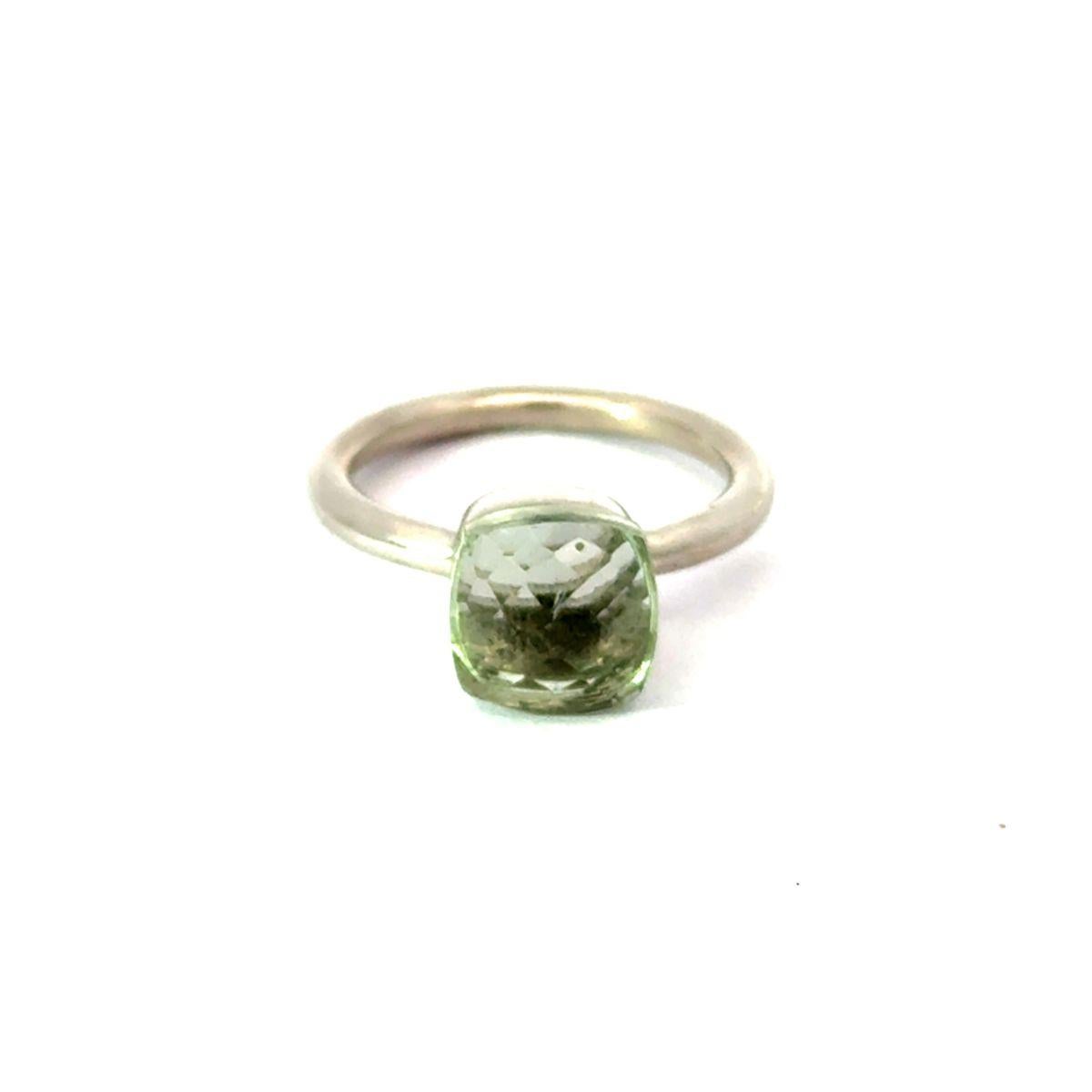 For Sale:  4.80 ct Everyday Green Amethyst Single Stone Ring for Him in 925 Sterling Silver 9