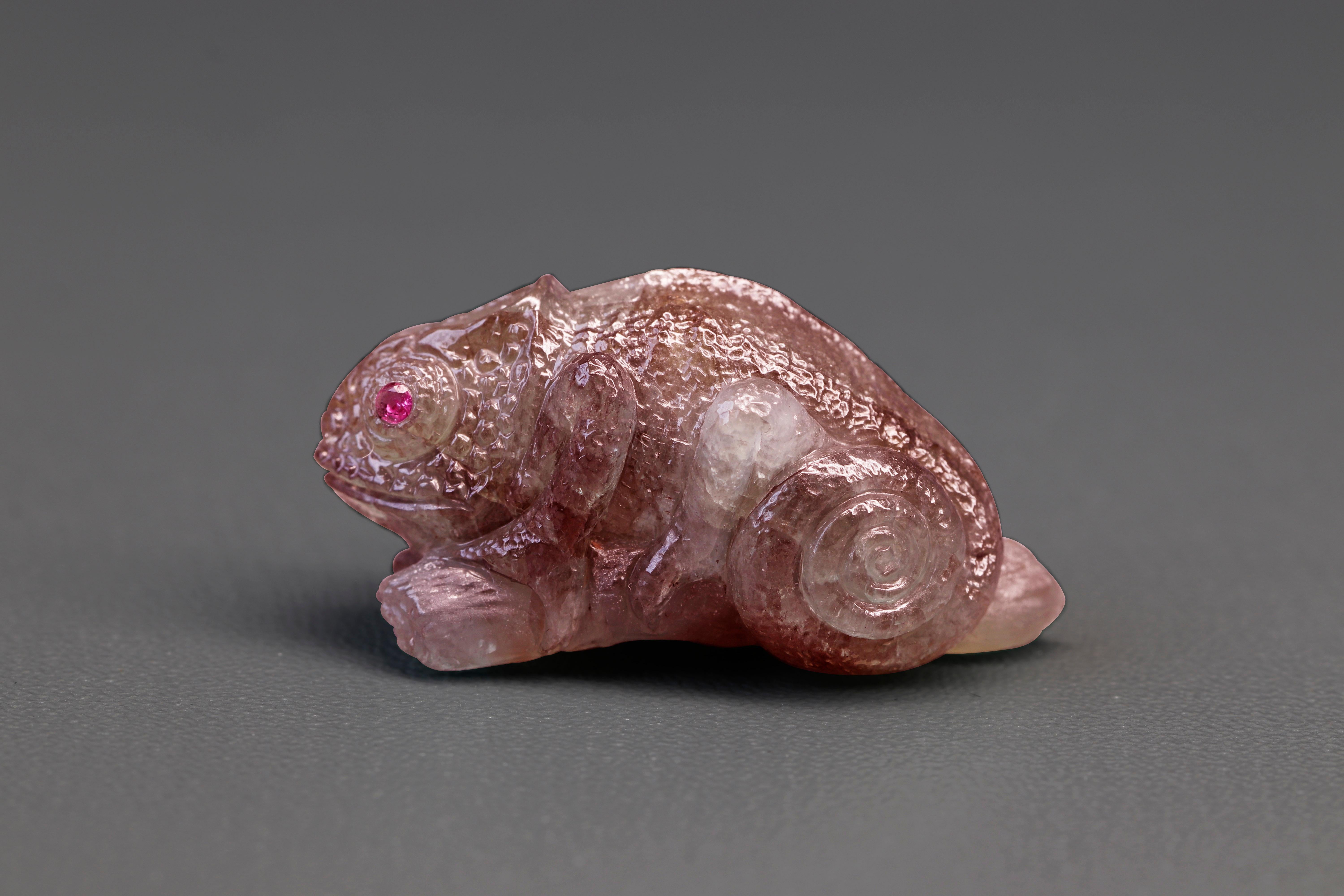48,02 Karat geschnitzter natürlicher Alexandrit Chameleon (Kunsthandwerker*in)